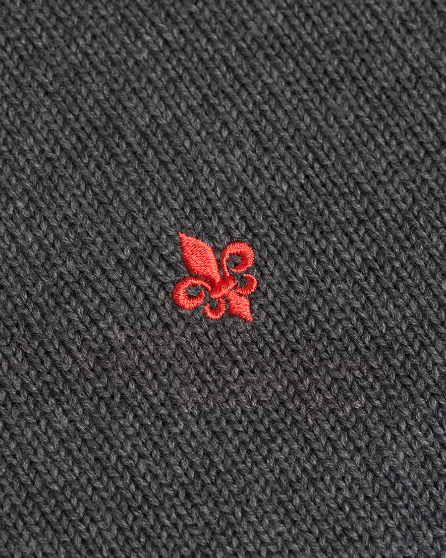 Herre | Trøjer | Morris | Lily Cotton Knit Oneck Dark Grey