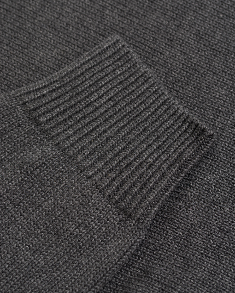 Herre | Trøjer | Morris | Lily Cotton Knit Oneck Dark Grey