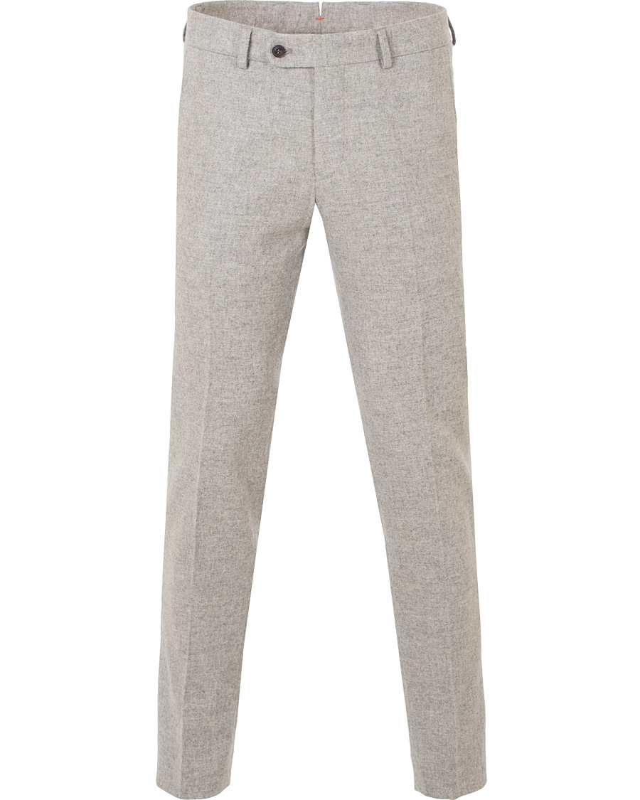 Herre | Bukser | Morris | Rodney Wool Trousers Light Grey
