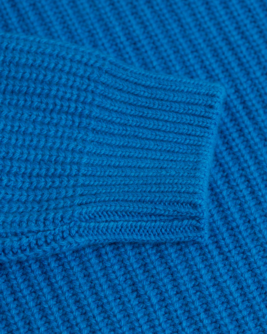 Herre | Trøjer | GANT Diamond G | Lambswool Cashmere Crew Neck Teal Blue