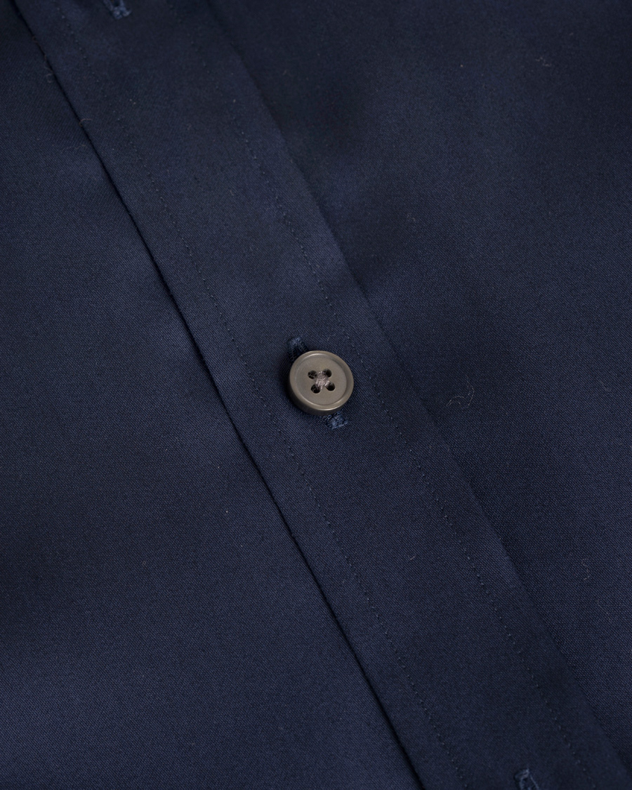 Herre | Skjorter | GANT Diamond G | Plain Satin Fitted Body Shirt Marine