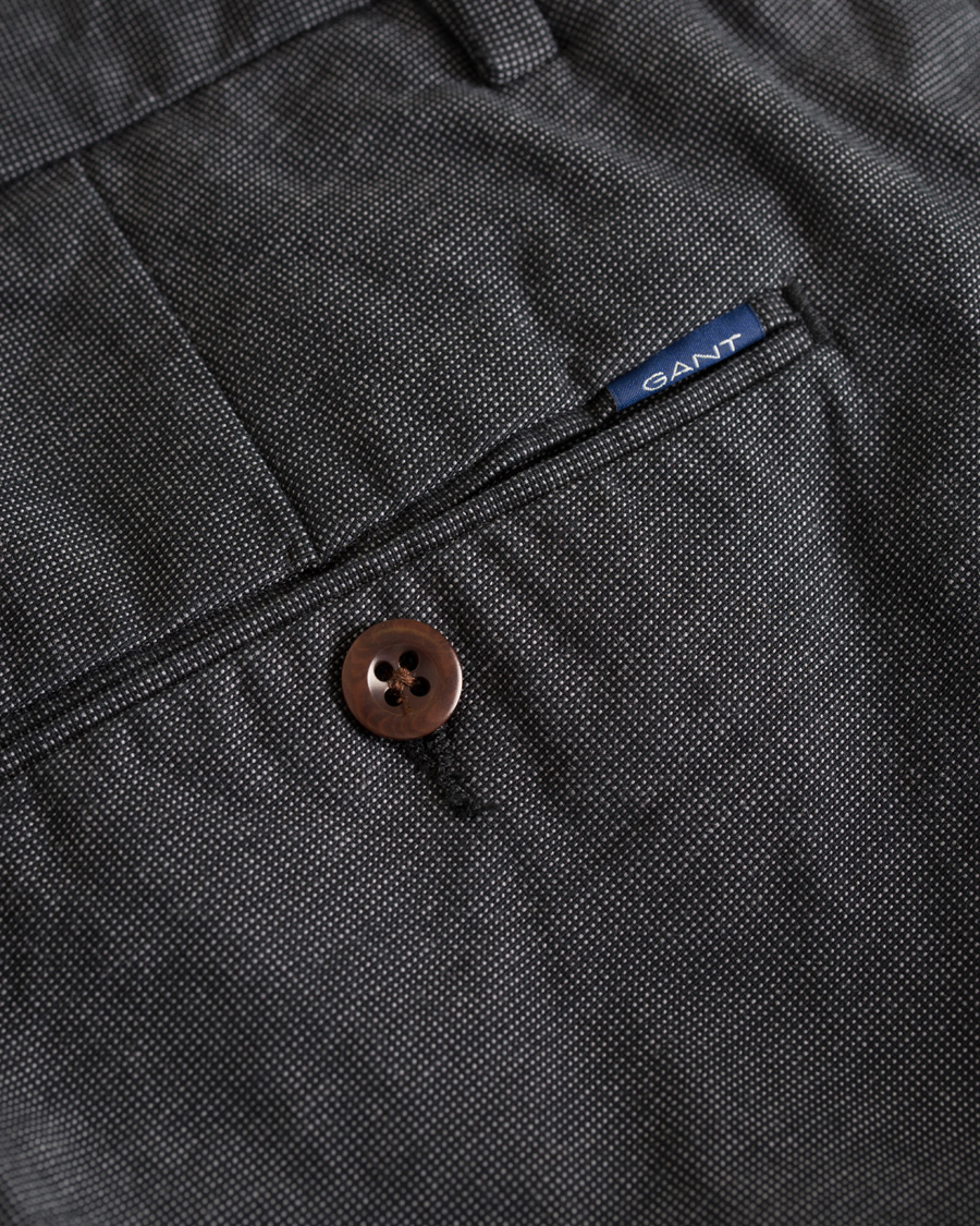 Herre | Bukser | GANT | Tailored Slim Wool Look Slacks Graphite