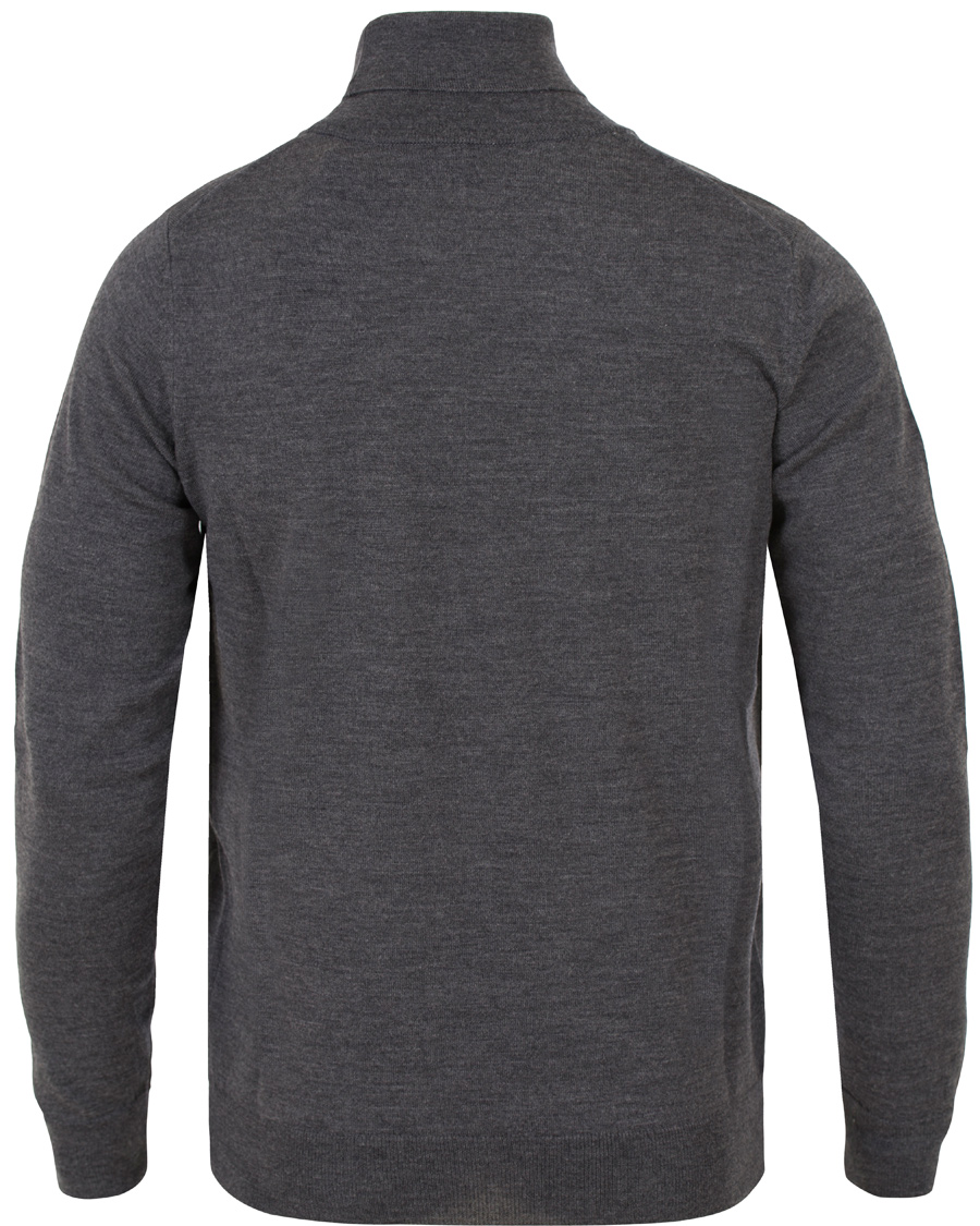 Herre | Trøjer | GANT | Fine Merino Wool Turtleneck Antracite Melange