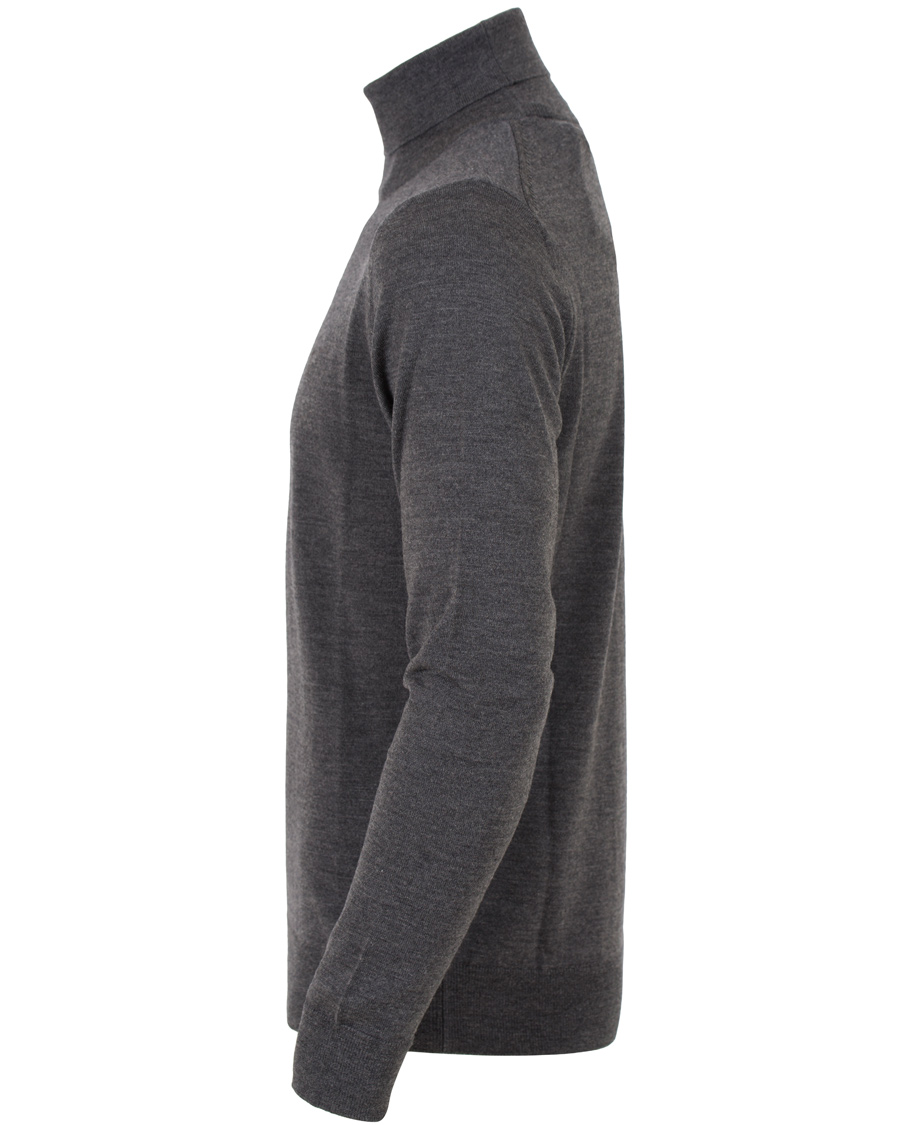 Herre | Trøjer | GANT | Fine Merino Wool Turtleneck Antracite Melange