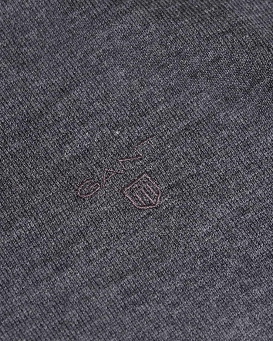 Herre | Trøjer | GANT | Fine Merino Wool Turtleneck Antracite Melange