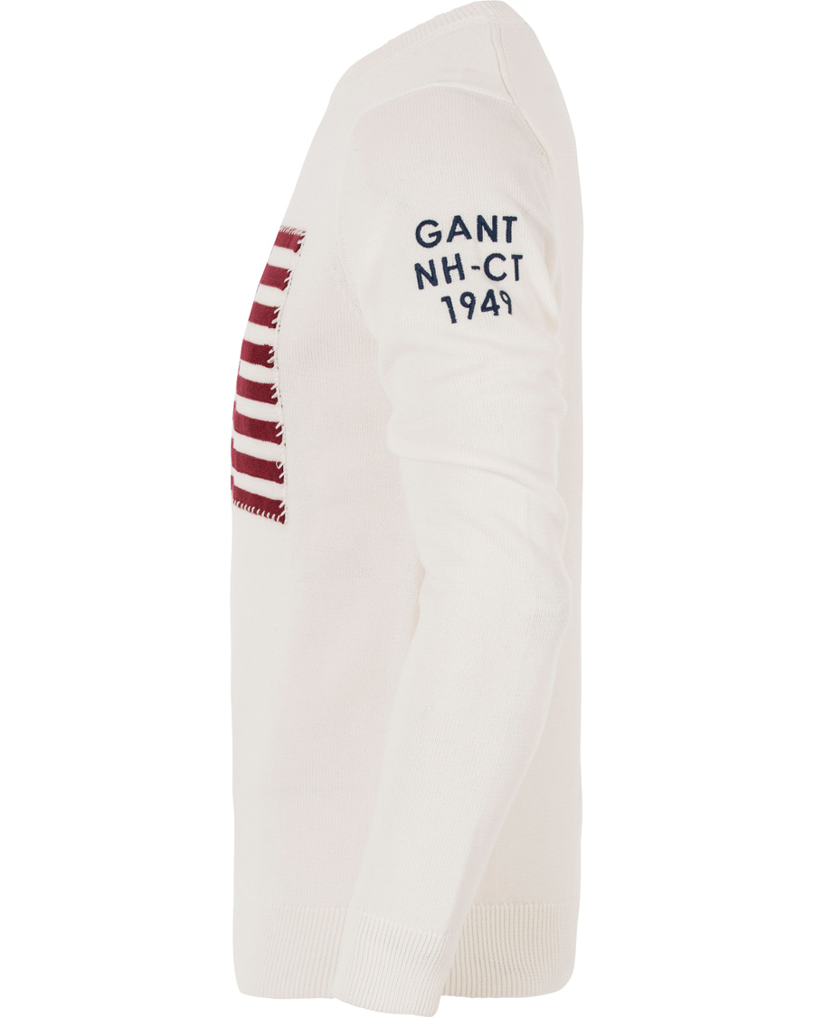 Herre | Trøjer | GANT | American Flag Sweater Off White