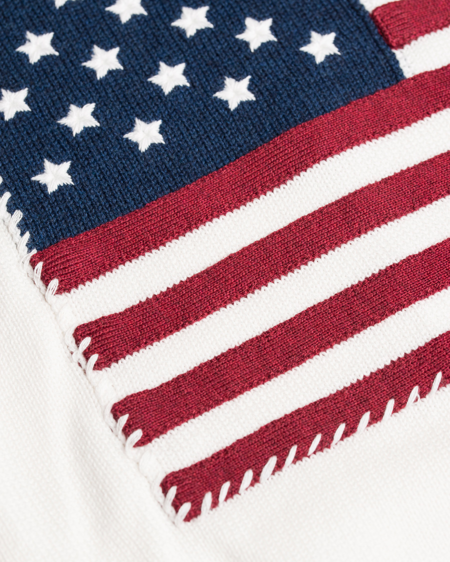Herre | Trøjer | GANT | American Flag Sweater Off White