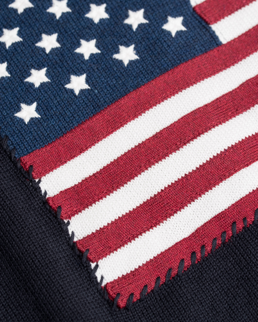 Herre | Trøjer | GANT | American Flag Sweater Navy