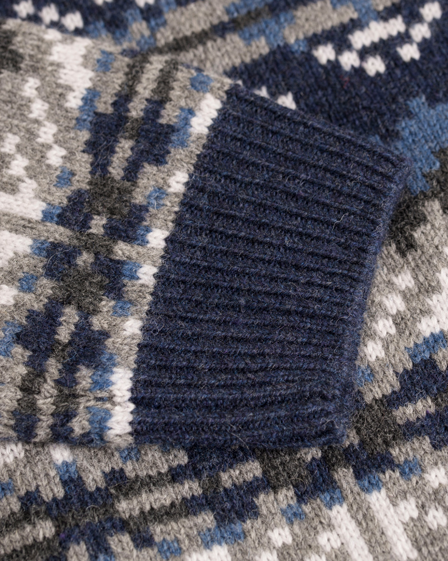 Herre | Trøjer | GANT | Fairisle Crew Neck Indigo Blue