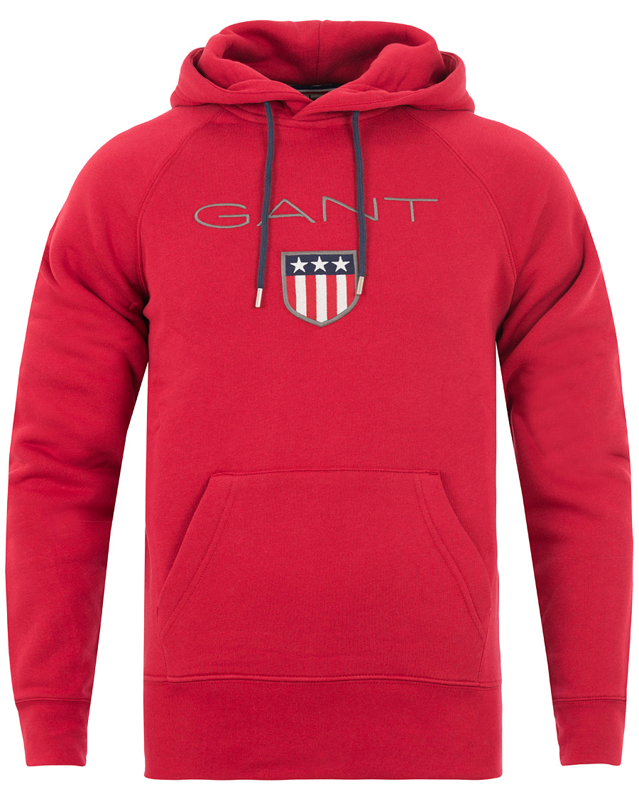 Herre | Trøjer | GANT | Shield Sweat Hoodie Thunder Red