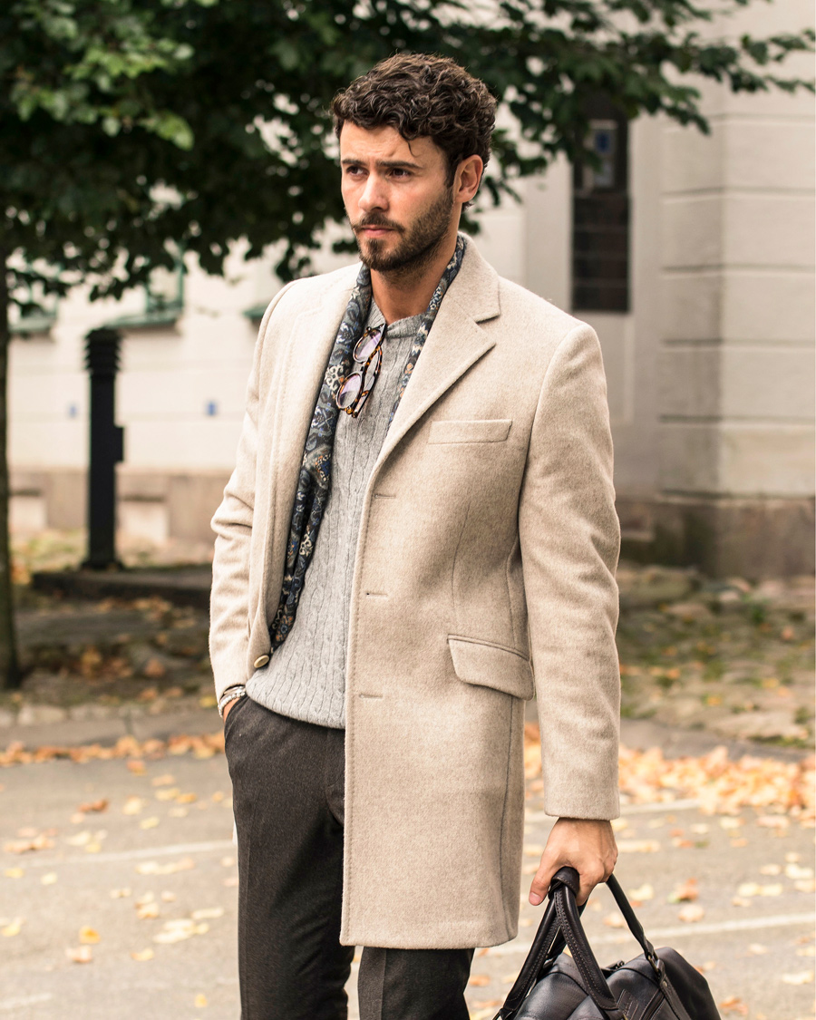 Herre | Jakker | Morris Heritage | George Doublefaced Coat Camel