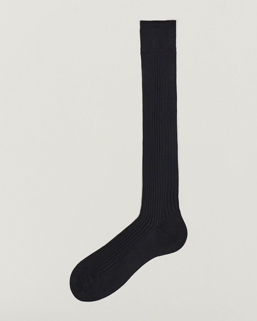 Herre | Undertøj | Pantherella | Baffin Silk Long Sock Black