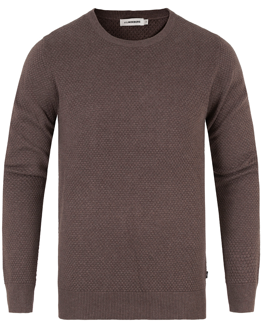 Herre | Trøjer | J.Lindeberg | Dexter Circle Structure Sweater Brown