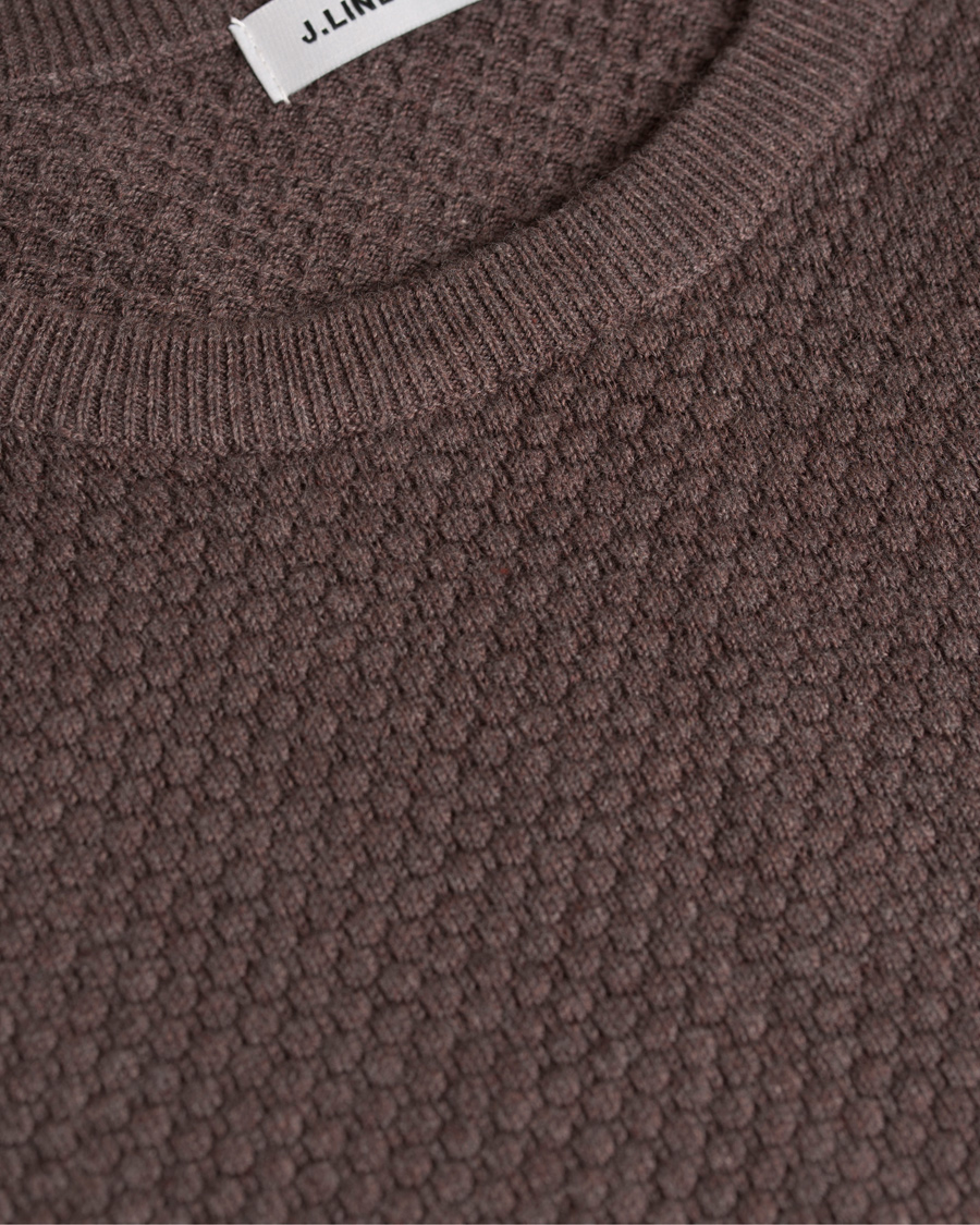 Herre | Trøjer | J.Lindeberg | Dexter Circle Structure Sweater Brown
