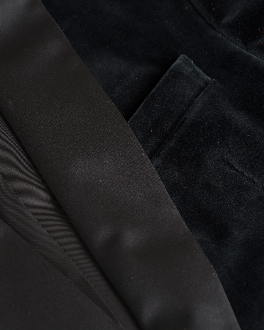 Herre | Blazere & jakker | J.Lindeberg | Savile Velvet Shawl Collar Tuxedo Dark Green