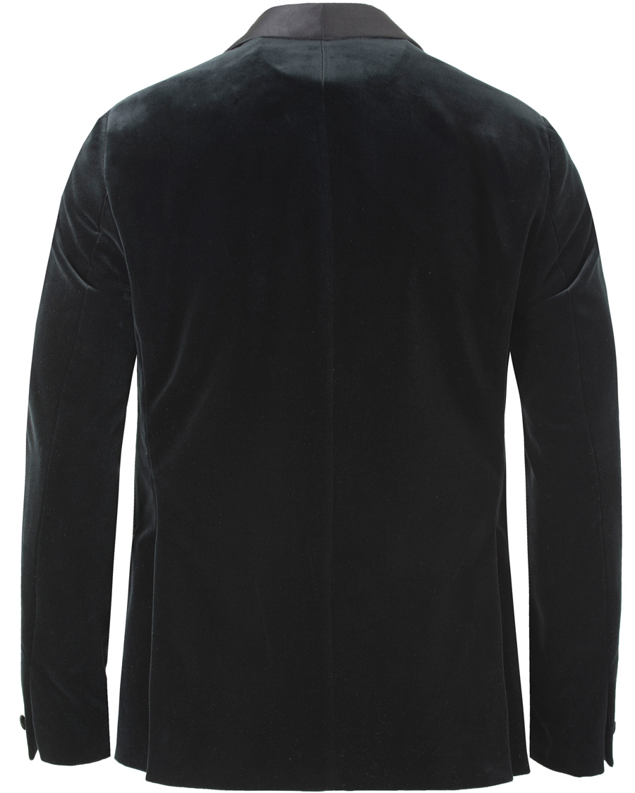 Herre | Blazere & jakker | J.Lindeberg | Savile Velvet Shawl Collar Tuxedo Dark Green