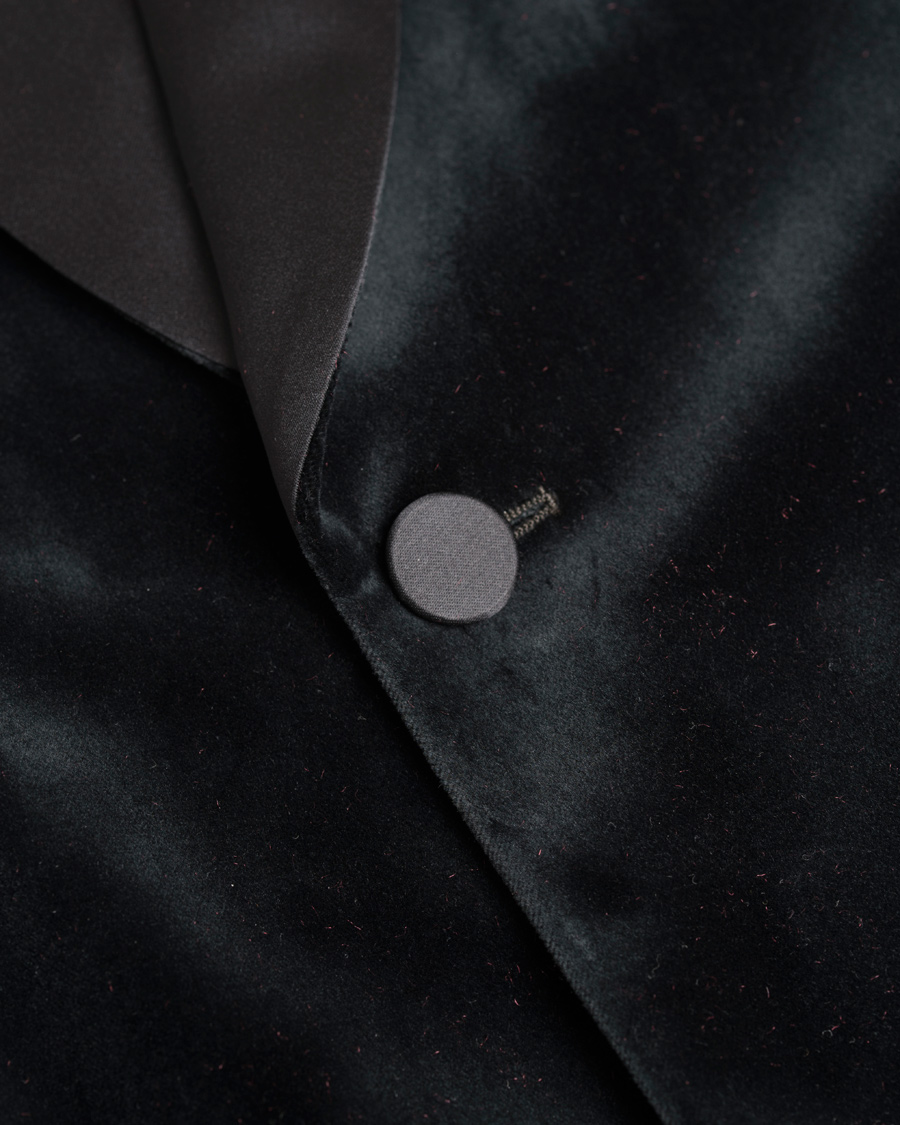 Herre | Blazere & jakker | J.Lindeberg | Savile Velvet Shawl Collar Tuxedo Dark Green