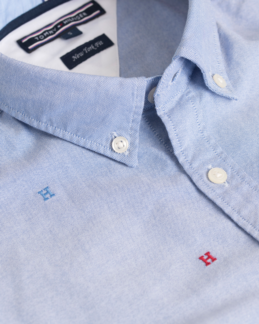 Herre | Skjorter | Tommy Hilfiger | New York Fit All Over H Embro Oxford Shirt Blue/Multi