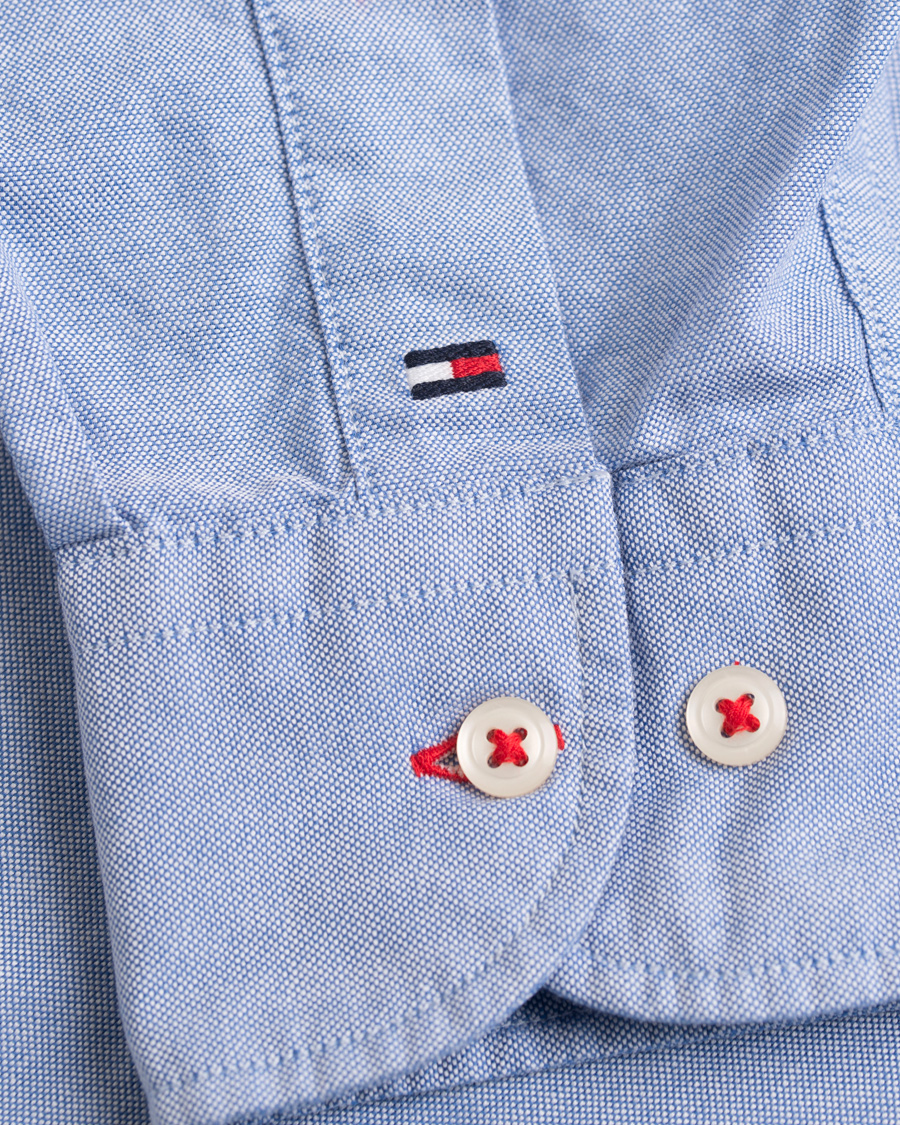 Herre | Skjorter | Tommy Hilfiger | New York Fit All Over H Embro Oxford Shirt Blue/Multi