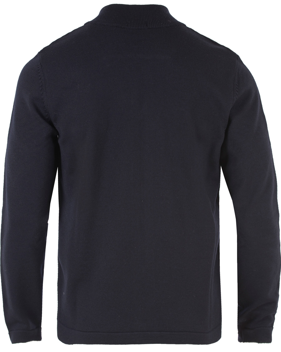 Herre | Trøjer | BOSS BLACK | BOSS Inat Stuctured Front Zip Jacket Dark Navy