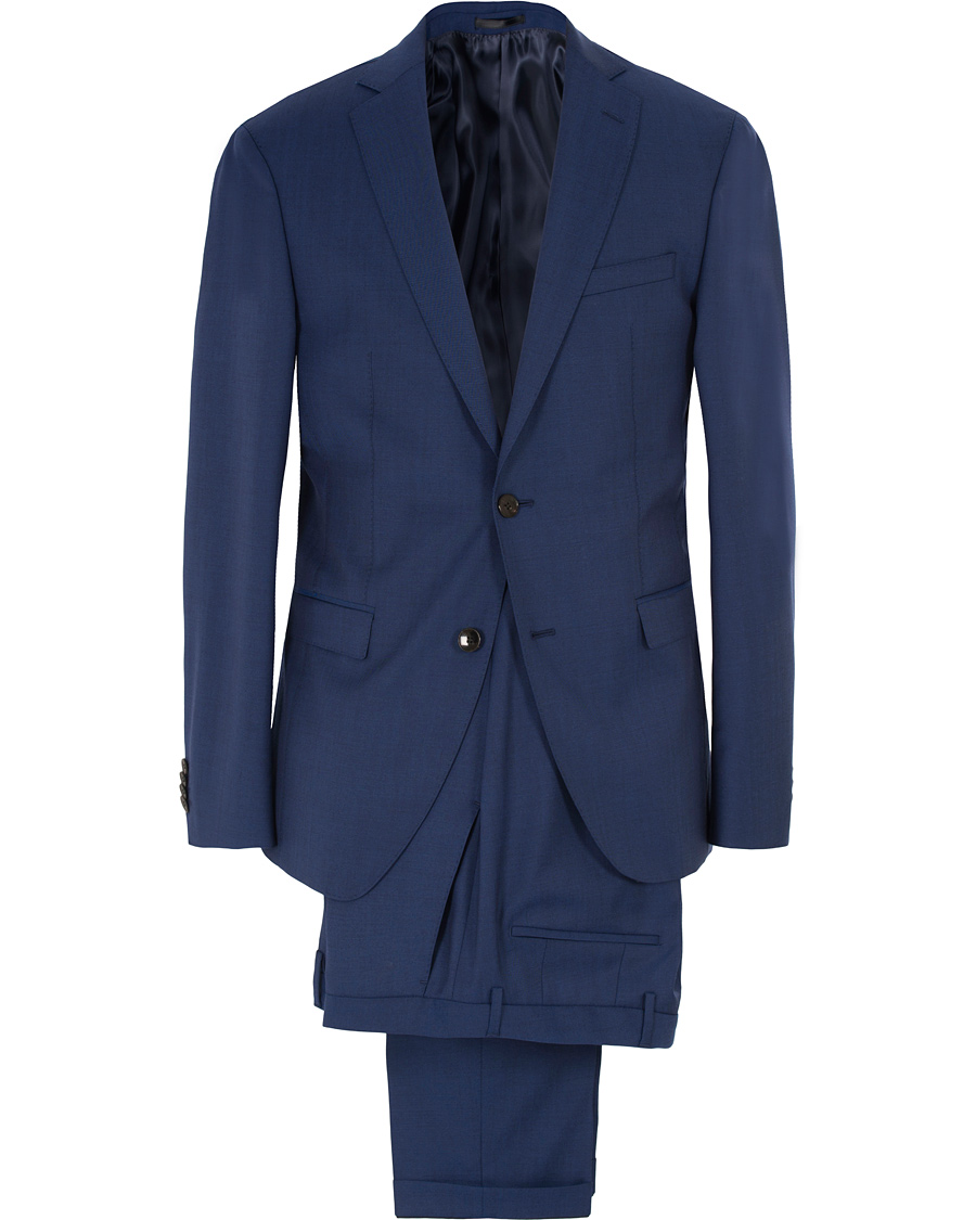 Herre | Jakkesæt | BOSS BLACK | BOSS Reyno/Wave Super 120 Wool Suit Medium Blue