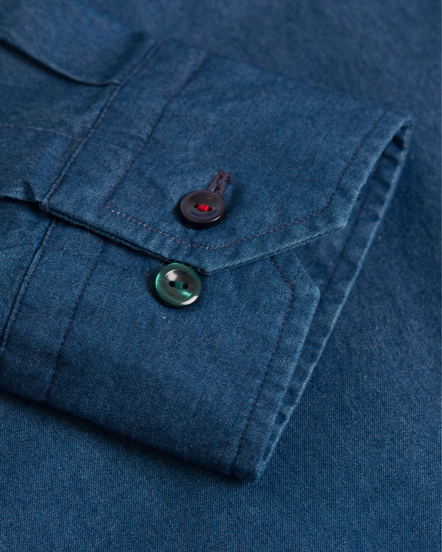 Herre | Skjorter | Eton | Slim Fit Denim Shirt Blue