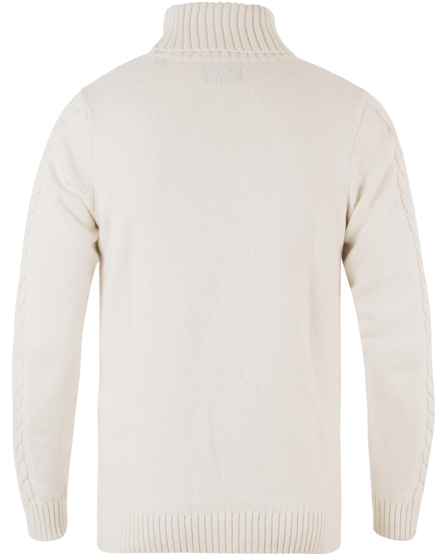 Herre | Trøjer | GANT | Cable Turtleneck Eggshell