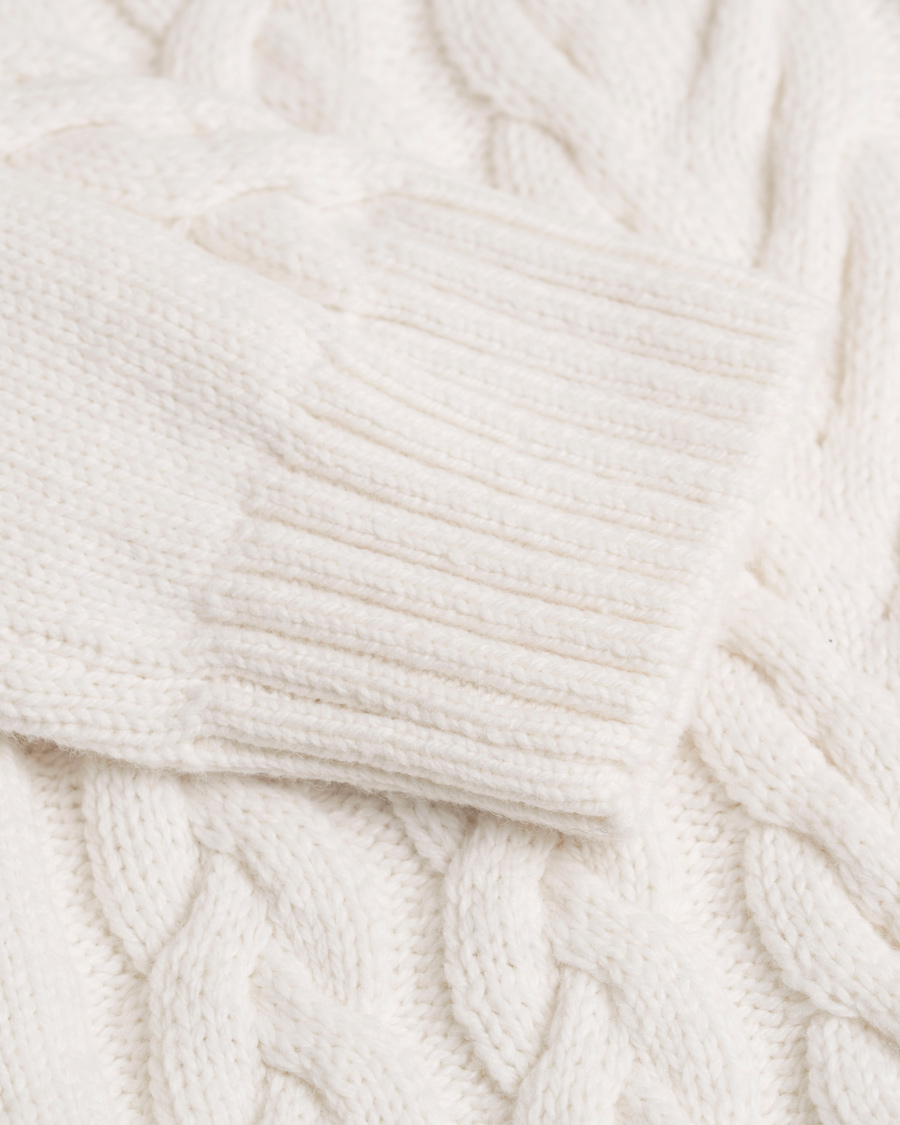 Herre | Trøjer | GANT | Cable Turtleneck Eggshell
