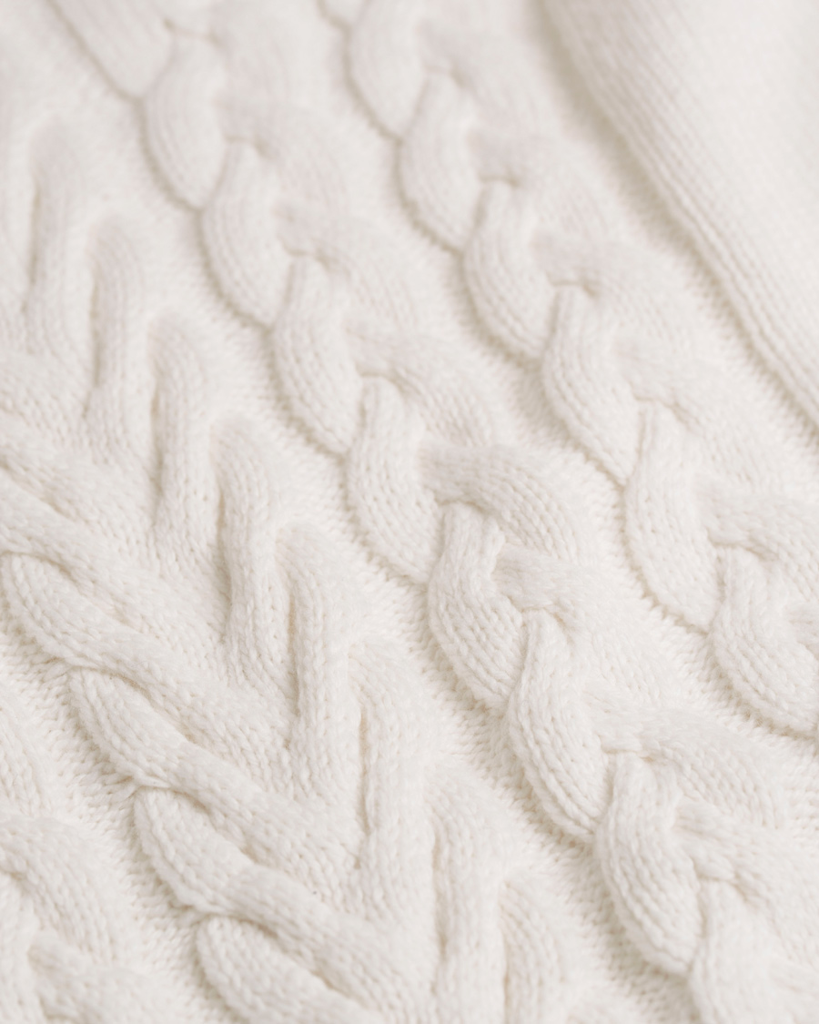 Herre | Trøjer | GANT | Cable Turtleneck Eggshell