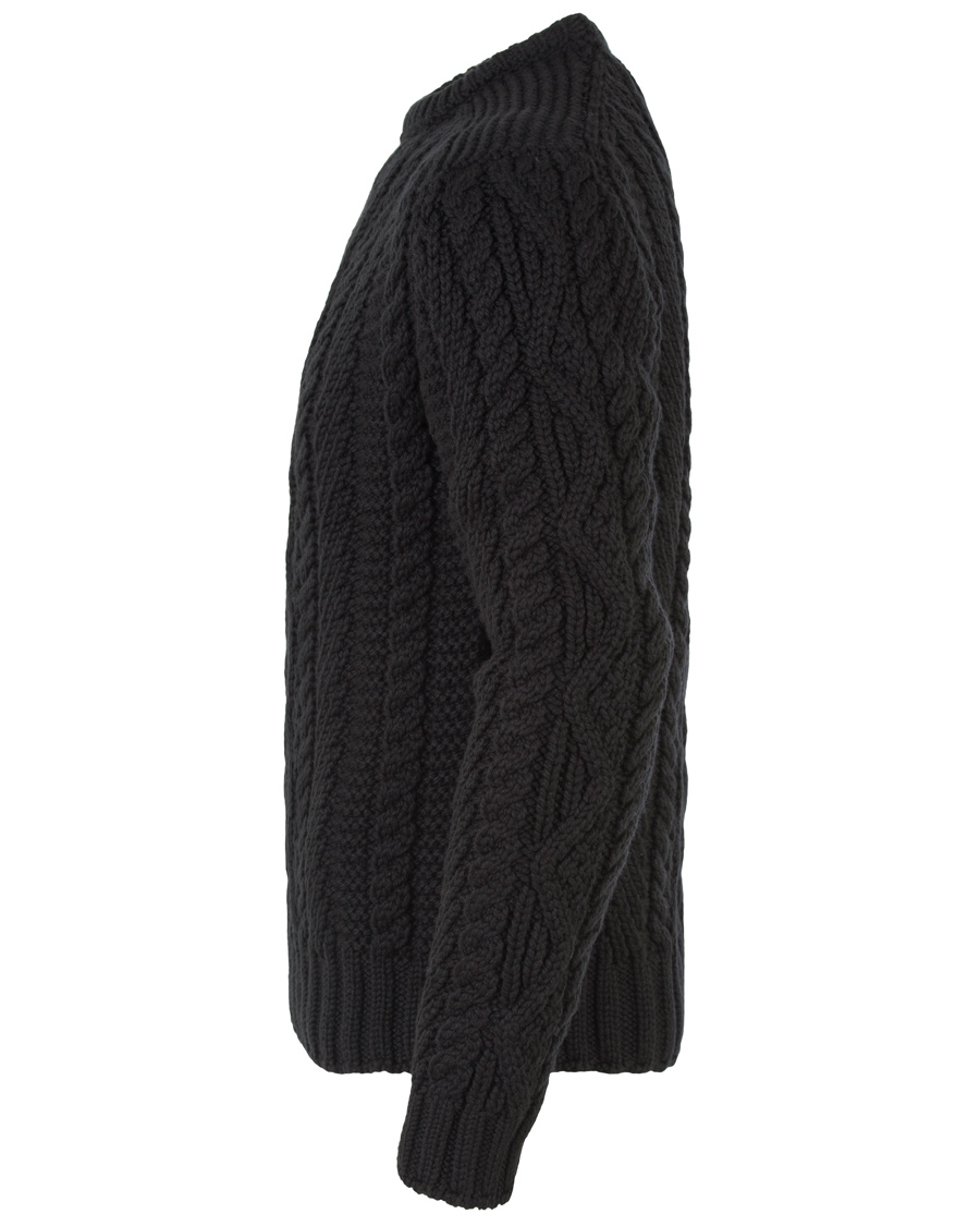 Herre | Trøjer | Polo Ralph Lauren | Merino Cable Knit Polo Black