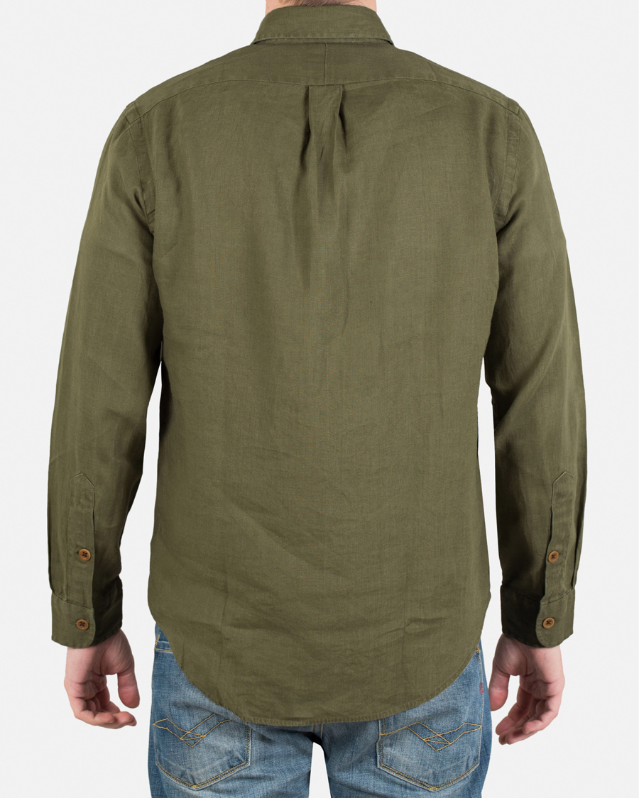 Herre | Skjorter | Polo Ralph Lauren | Core Fit Linen Pocket Shirt Mill Olive