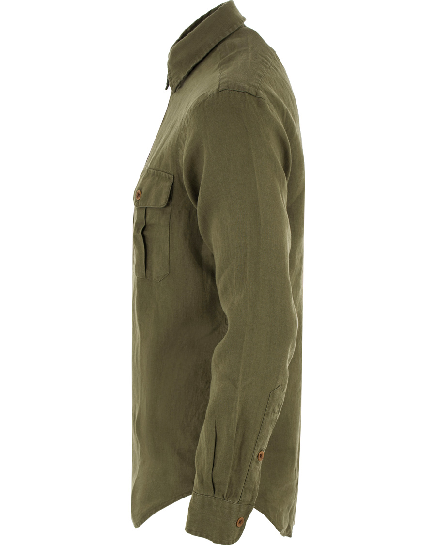Herre | Skjorter | Polo Ralph Lauren | Core Fit Linen Pocket Shirt Mill Olive