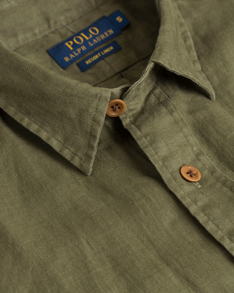 Herre | Skjorter | Polo Ralph Lauren | Core Fit Linen Pocket Shirt Mill Olive