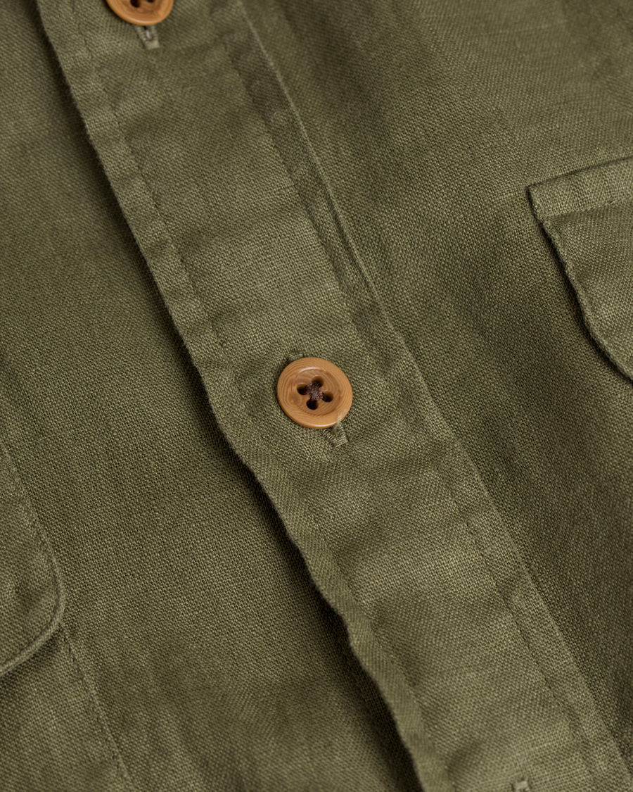 Herre | Skjorter | Polo Ralph Lauren | Core Fit Linen Pocket Shirt Mill Olive