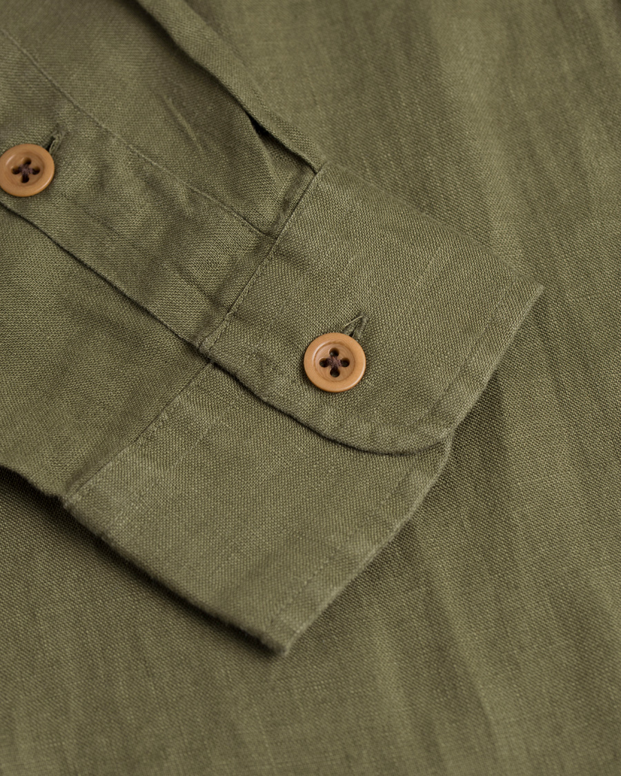 Herre | Skjorter | Polo Ralph Lauren | Core Fit Linen Pocket Shirt Mill Olive