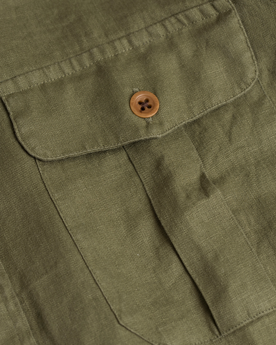 Herre | Skjorter | Polo Ralph Lauren | Core Fit Linen Pocket Shirt Mill Olive