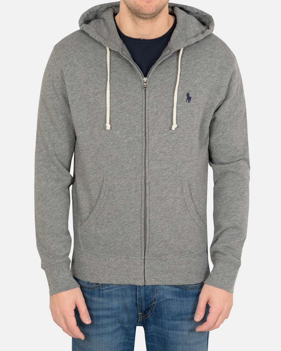 Herre | Trøjer | Polo Ralph Lauren | Full Zip Hoodie Speedway Grey