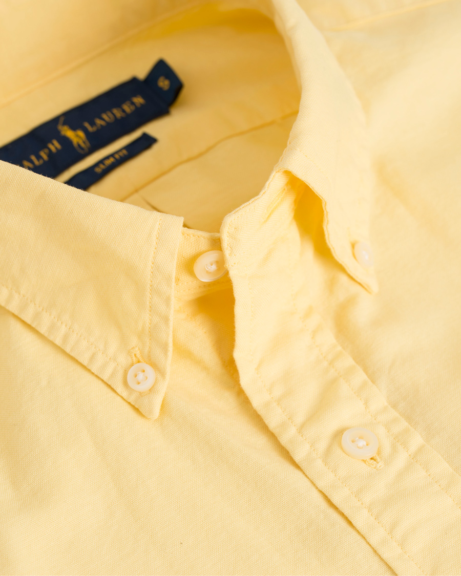 Herre | Skjorter | Polo Ralph Lauren | Slim Fit Garment Dyed Oxford Shirt Yellow