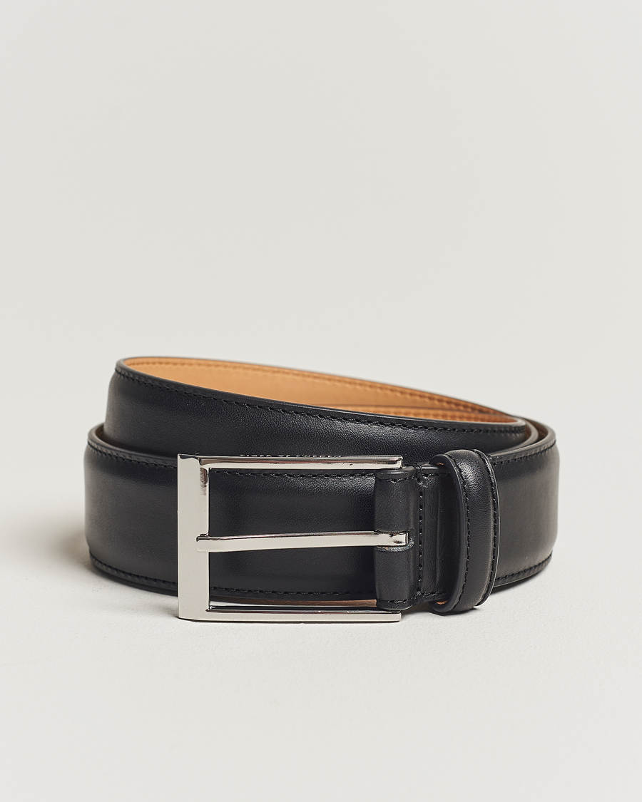 Herre | Bælter | Tiger of Sweden | Helmi Leather 3,5 cm Belt Black