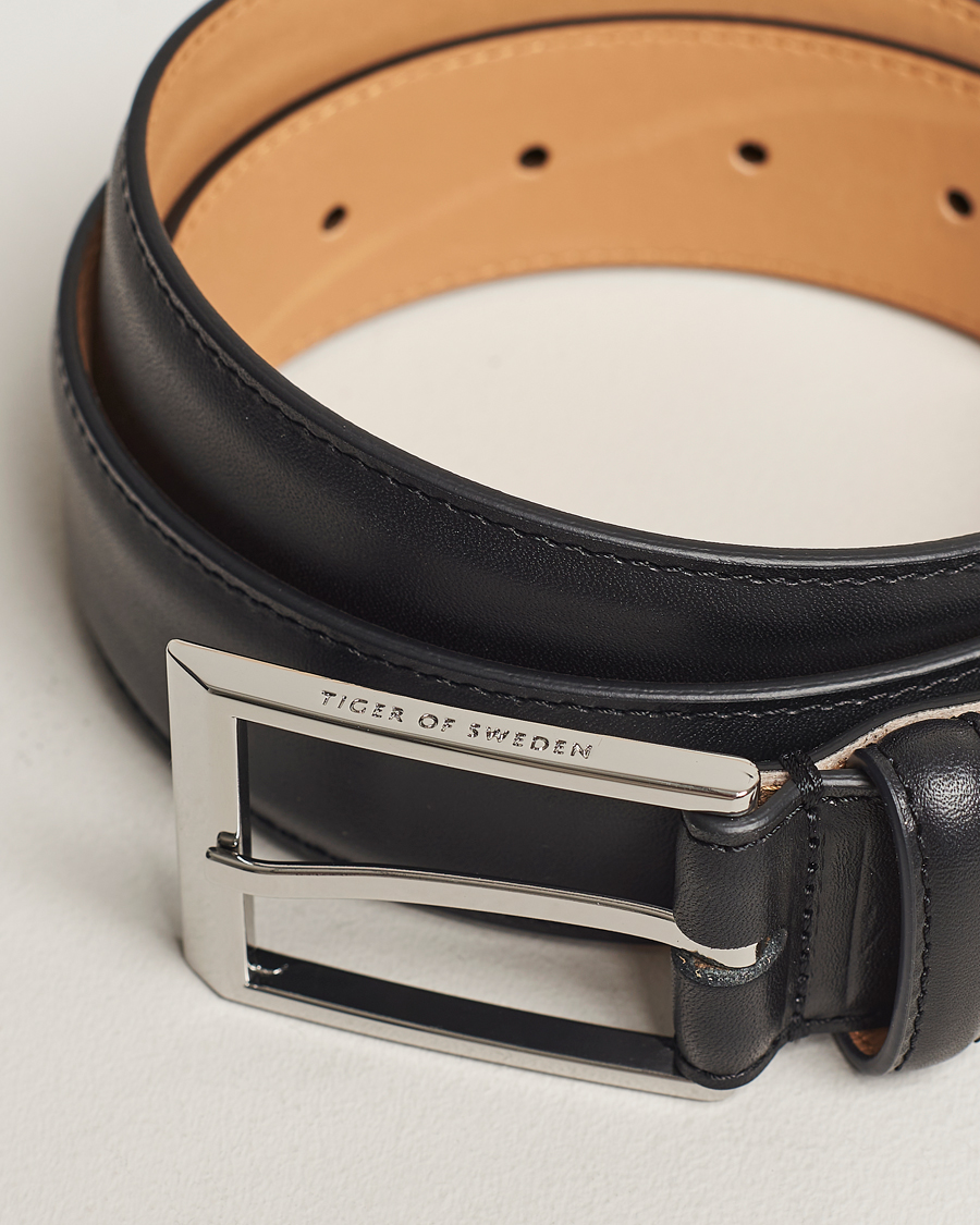 Herre | Afdelinger | Tiger of Sweden | Helmi Leather 3,5 cm Belt Black