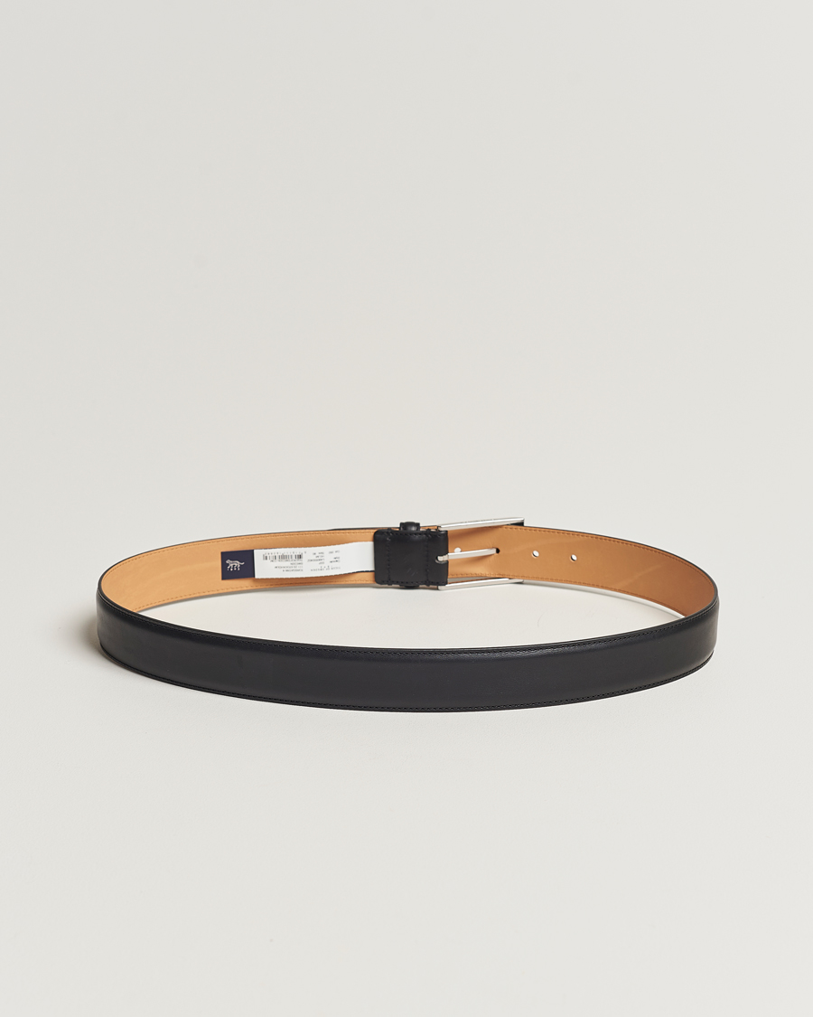 Herre | Bælter | Tiger of Sweden | Helmi Leather 3,5 cm Belt Black
