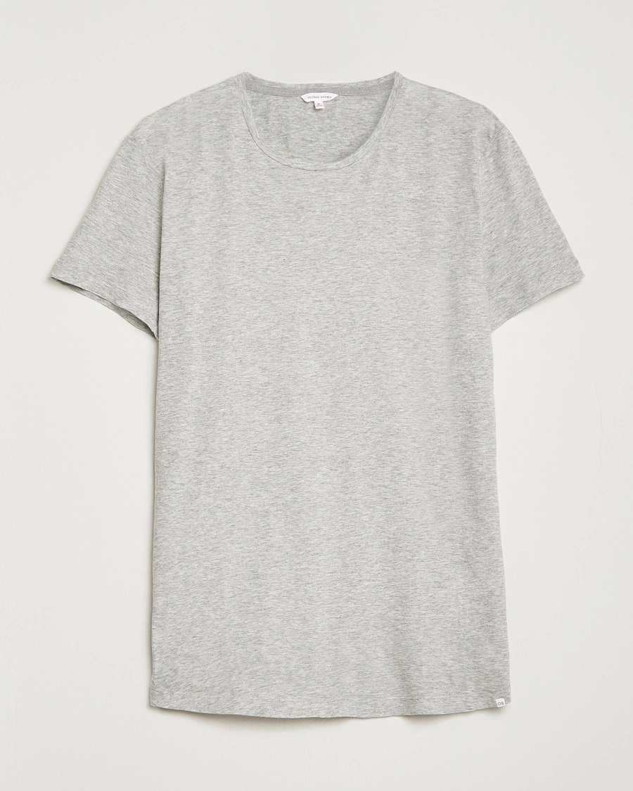 Herre | T-Shirts | Orlebar Brown | OB Crew Neck Tee Mid Grey Melange