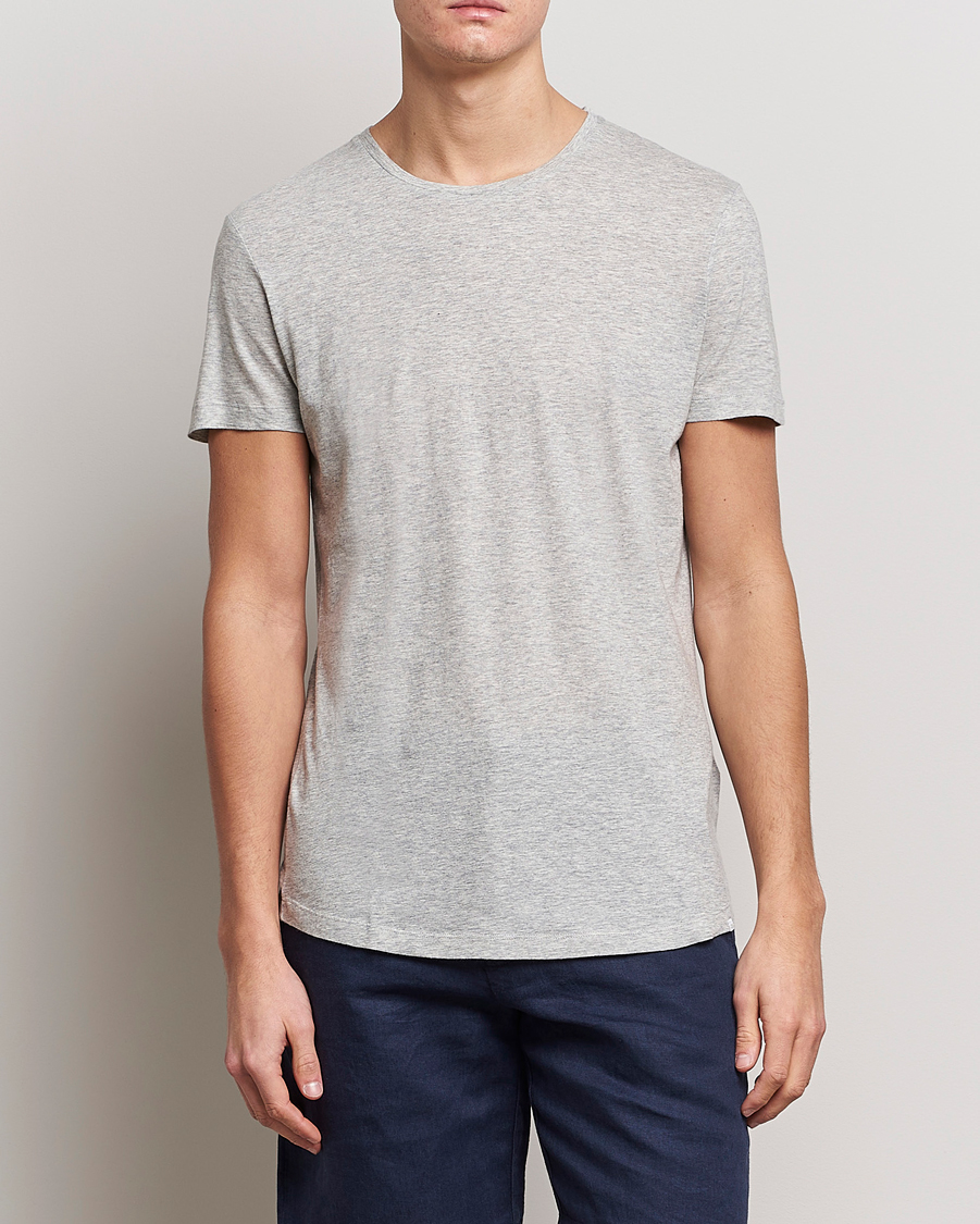 Herre | Afdelinger | Orlebar Brown | OB Crew Neck Tee Mid Grey Melange