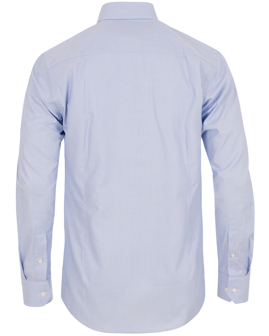 Herre | Skjorter | Eton | Slim Fit Extreme Cut Away Micro Print Shirt Blue