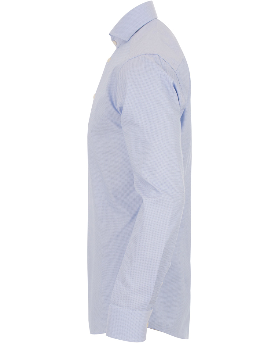Herre | Skjorter | Eton | Slim Fit Extreme Cut Away Micro Print Shirt Blue