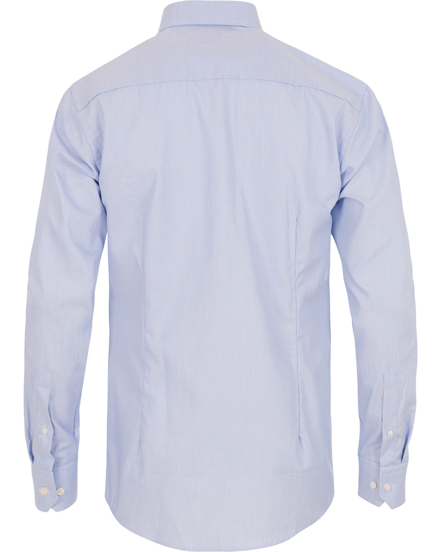 Herre | Skjorter | Eton | Slim Fit Cut Away Micro Print Shirt Blue