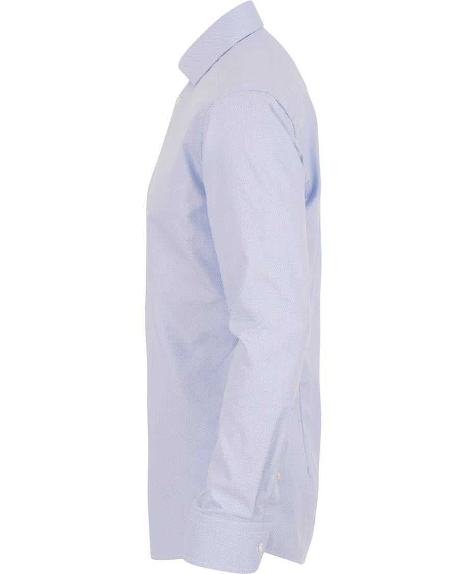 Herre | Skjorter | Eton | Slim Fit Cut Away Micro Print Shirt Blue