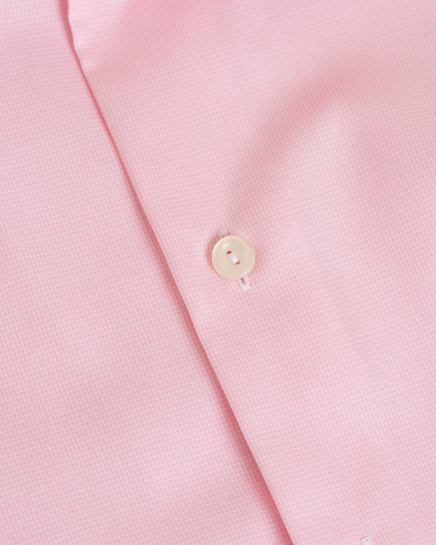Herre | Skjorter | Eton | Slim Fit Cut Away Micro Print Shirt Pink/Red