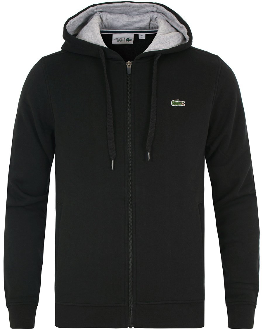 kursiv Billy brændstof Lacoste Full Zip Hoodie Sweatshirt Noir - CareOfCarl.dk