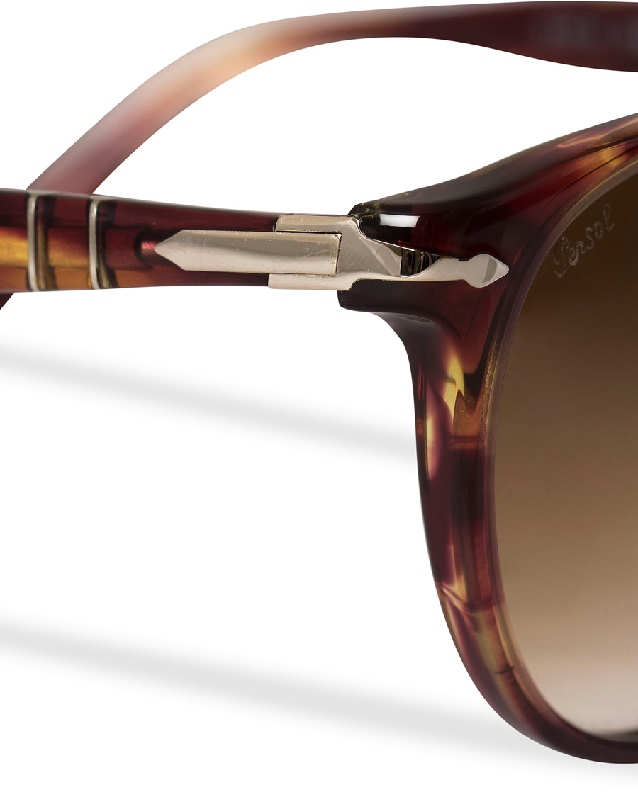 Herre | Persol 0PO3157S Round Sunglasses Brown/Violet Tortoise | Persol | 0PO3157S Round Sunglasses Brown/Violet Tortoise